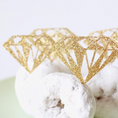 Load image into Gallery viewer, Glittery Gold Diamond Donut Toppers