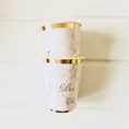 Load image into Gallery viewer, White Marble Pattern with Gold Stripe Paper Cups Set