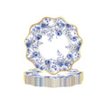 Load image into Gallery viewer, Blue Floral Flower 10.5 Inch Paper Plates