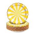 Load image into Gallery viewer, Carousel Stripe Party Theme Tableware Set (Yellow)