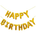 Load image into Gallery viewer, Happy Birthday Balloons Banner Set (Gold)