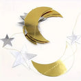 Load image into Gallery viewer, Sparkling Golden & Silvery Star and Moon Hanging Decor (4 M )