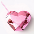 Load image into Gallery viewer, Heart-shaped Plastic Straw Cup