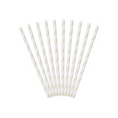 Load image into Gallery viewer, Golden Flower Ivory Paper Straws Set