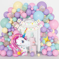Load image into Gallery viewer, Unicorn Birthday Balloon Arch Decorations