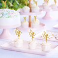 Load image into Gallery viewer, Gold Glitter Fairy Theme Cupcake Toppers Set