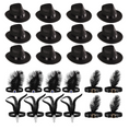 Load image into Gallery viewer, 1920s Flapper Headband and Gangster Hat accessory Set