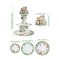 Load image into Gallery viewer, 3-Tier Jungle Animals Cupcake Stand