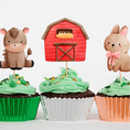Load image into Gallery viewer, Farm Cupcake Toppers Set