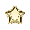 Load image into Gallery viewer, Metallic Gold Star Plates Set
