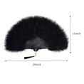 Load image into Gallery viewer, Vintage Black Feather Folding Fan Flapper