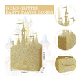 Load image into Gallery viewer, Golden Princess Party Favor Boxes Set
