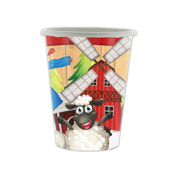 Farm Theme Birthday Party Paper Cups Set
