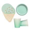 Load image into Gallery viewer, Ice Cream Theme Birthday Party Tableware Set (Green)