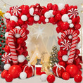 Load image into Gallery viewer, Christmas Candy Cane Balloon Garland