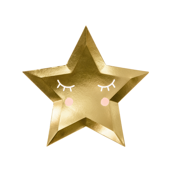 Unicorn Star-Shaped Paper Plates Set