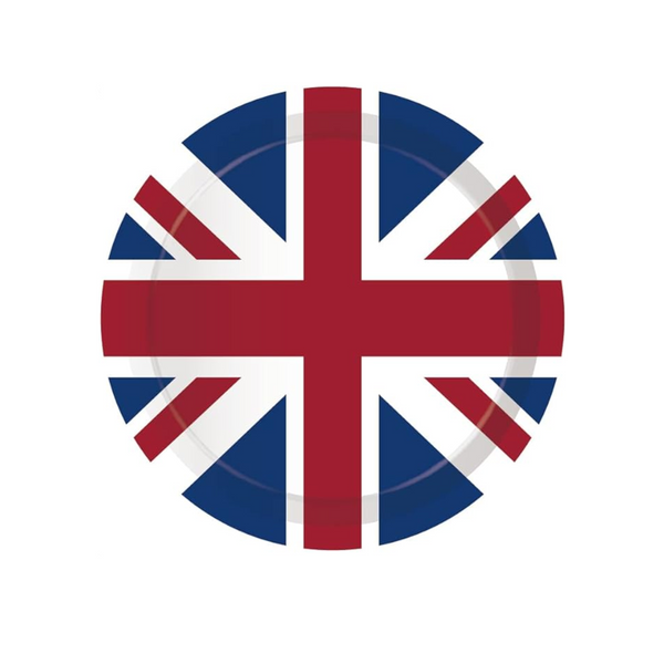 London Theme 9 Inch Paper Plates Set