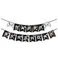 Load image into Gallery viewer, Black Gaming Theme Birthday Banner