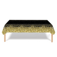 Load image into Gallery viewer, Black Gold Glitter Party Tablecloth