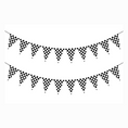 Load image into Gallery viewer, Black and White Checkered Flags Banner