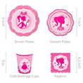 Load image into Gallery viewer, Hot Pink Girl Party Tableware Set