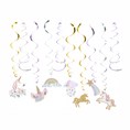 Load image into Gallery viewer, Unicorn Hanging Swirls Party Decoration Set