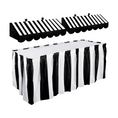 Load image into Gallery viewer, Paris Theme Black & White Stripe Table Skirts