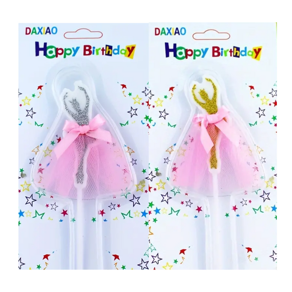 Ballerina Birthday Girl Wax Cake Candle