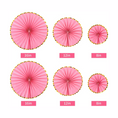 Load image into Gallery viewer, Pink Hanging Paper Fans Decoration Kit