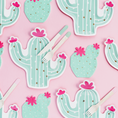 Load image into Gallery viewer, Cactus Shaped Paper Plates Set