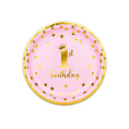 Load image into Gallery viewer, First Birthday Decorations 9 Inch Paper Plates Set