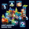Load image into Gallery viewer, 7.5CM Track Ball Magnetic Bricks 75PCS (light version)