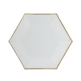 Load image into Gallery viewer, Bronzing White Hexagon Tableware Set