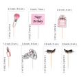 Load image into Gallery viewer, Glitter Makeup Cupcake Toppers Set