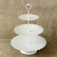 Load image into Gallery viewer, White Gold Crystal Cake Stands Set