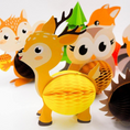 Load image into Gallery viewer, Woodland Animals Honeycomb Centerpieces Set