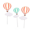 Load image into Gallery viewer, Hot Air Balloon Cake Toppers Set