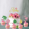 Load image into Gallery viewer, Flamingo Theme Cupcake Toppers Set