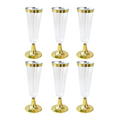 Load image into Gallery viewer, Gold Rim Transparent Plastic Cup Sets