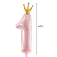 Load image into Gallery viewer, 1st Birthday Pink Number Balloons Decoration Set