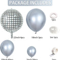 Load image into Gallery viewer, Chrome Silver Balloon Arch & 4D Laser Disco Foil Balloons
