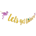 Load image into Gallery viewer, Let's Get Flocked Up Gold Glitter Banner