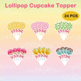 Load image into Gallery viewer, Candy Land Theme Party Cupcake Toppers Set
