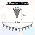 Load image into Gallery viewer, Black and White Checkered Flags Banner