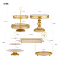 Load image into Gallery viewer, Gold Metal Dessert Cake Stand Set