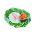 Load image into Gallery viewer, Flamingo Theme Green Print Plates Set