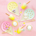 Load image into Gallery viewer, Ice Cream Theme Birthday Party Ombre Cups Set (Yellow)
