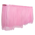 Load image into Gallery viewer, Ballerina Pink Tulle Table Skirts with LED Lights