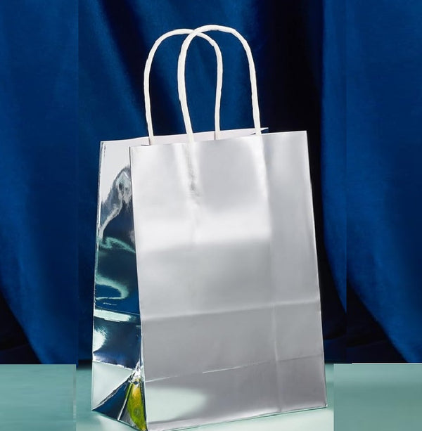Sparkling Gift Tote Bags - Silver