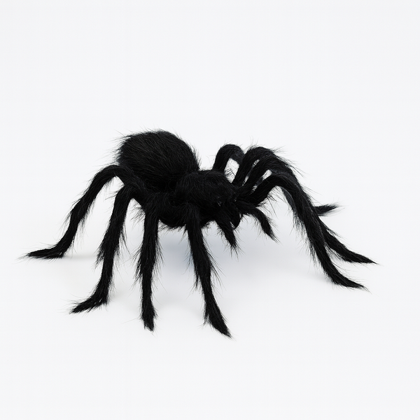 Spooky Giant Black Plush Spider Decoration – XXL